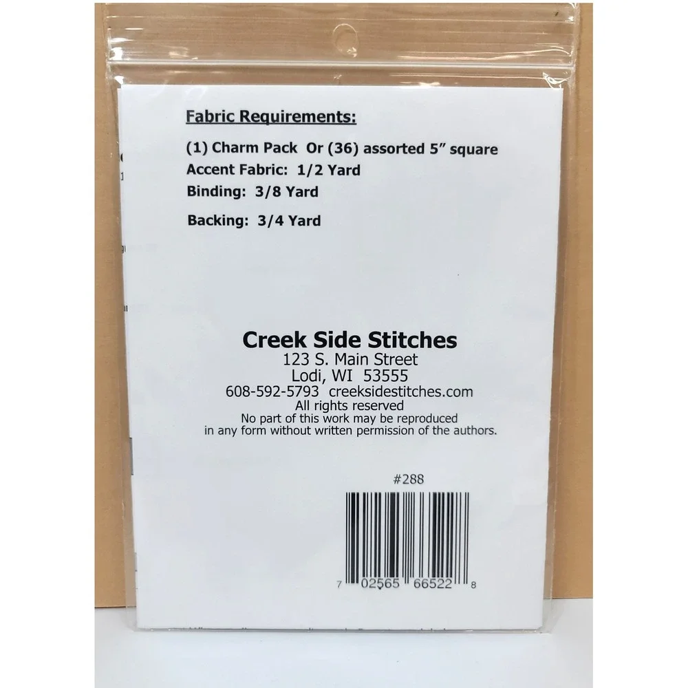 Creek Side‎ Stitches Charming Road to Nowhere Quilt Pattern #288 Table Runner